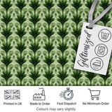 Dark Green  Leaf Wave Seamless Pattern with Organic Flowing Shapes Digital Print Fabric by the Metre UK Sewing Quilting Textile