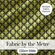 Art Nouveau Inspired Green Ornamental Leaf Seamless Pattern Vintage Style Digital Print Fabric by the Metre UK Sewing Quilting Textile