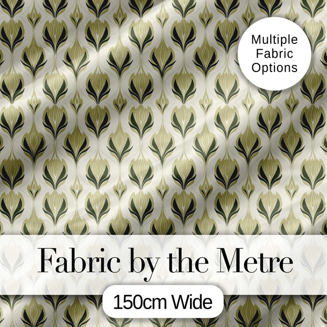 Soft Sage Green Floral Damask Seamless Pattern on Light Background Elegant Digital Print Fabric by the Metre UK Sewing Quilting Textile