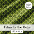 Classic Olive Green Ornamental Motif Seamless Pattern on Cream Background Digital Print Fabric by the Metre UK Sewing Quilting Textile
