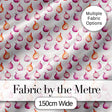 Watercolor Onion Repeat Pattern Pink and Orange Kitchen Vegetable Design Digital Print Fabric by the Metre UK Sewing Quilting Textile