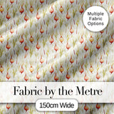 Delicate Onion and Herb Seamless Pattern Soft Botanical Garden Style Digital Print Fabric by the Metre UK Sewing Quilting Textile