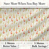 Delicate Onion and Herb Seamless Pattern Soft Botanical Garden Style Digital Print Fabric by the Metre UK Sewing Quilting Textile