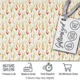 Delicate Onion and Herb Seamless Pattern Soft Botanical Garden Style Digital Print Fabric by the Metre UK Sewing Quilting Textile