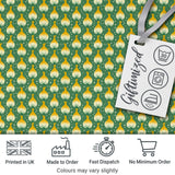 Geometric Onion Motif Pattern Green Background Modern Minimal Design Digital Print Fabric by the Metre UK Sewing Quilting Textile
