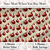Red Onion Botanical Seamless Pattern Vintage Farmhouse Style Design Digital Print Fabric by the Metre UK Sewing Quilting Textile