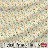 Watercolor Onion and Herb Seamless Pattern Light Botanical Kitchen Design Digital Print Fabric by the Metre UK Sewing Quilting Textile