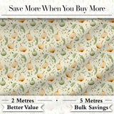 Watercolor Onion and Herb Seamless Pattern Light Botanical Kitchen Design Digital Print Fabric by the Metre UK Sewing Quilting Textile