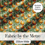Ornate Golden Onion Vine Pattern Classic Botanical Illustration Style Digital Print Fabric by the Metre UK Sewing Quilting Textile