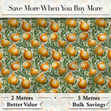 Ornate Golden Onion Vine Pattern Classic Botanical Illustration Style Digital Print Fabric by the Metre UK Sewing Quilting Textile