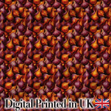 Rich Onion Harvest Seamless Pattern Deep Red and Gold Rustic Style Digital Print Fabric by the Metre UK Sewing Quilting Textile