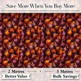 Rich Onion Harvest Seamless Pattern Deep Red and Gold Rustic Style Digital Print Fabric by the Metre UK Sewing Quilting Textile