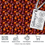 Rich Onion Harvest Seamless Pattern Deep Red and Gold Rustic Style Digital Print Fabric by the Metre UK Sewing Quilting Textile