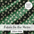 Dark Green Onion Seamless Pattern Elegant Minimal Botanical Design Digital Print Fabric by the Metre UK Sewing Quilting Textile
