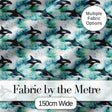 Orca Whale Forest Coastal Seamless Pattern Nature Ocean Fusion Design Digital Print Fabric by the Metre UK Sewing Quilting Textile