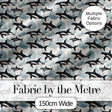 Orca Whale Ocean Wave Seamless Pattern Nautical Marine Design Digital Print Fabric by the Metre UK Sewing Quilting Textile