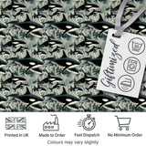 Detailed Orca Whale Water Texture Seamless Pattern Marine Life Design Digital Print Fabric by the Metre UK Sewing Quilting Textile