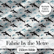 Orca Whale Forest Landscape Seamless Pattern Nature Meets Ocean Design Digital Print Fabric by the Metre UK Sewing Quilting Textile