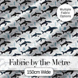 Realistic Orca Whale Water Reflection Seamless Pattern Ocean Wildlife Design Digital Print Fabric by the Metre UK Sewing Quilting Textile