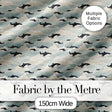 Orca Whale Seaweed Seamless Pattern Coastal Marine Botanical Design Digital Print Fabric by the Metre UK Sewing Quilting Textile