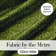 Green Olive Leaf Scatter Seamless Pattern Organic Nature Design Digital Print Fabric by the Metre UK Sewing Quilting Textile