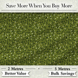 Green Olive Leaf Scatter Seamless Pattern Organic Nature Design Digital Print Fabric by the Metre UK Sewing Quilting Textile