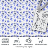 Soft Blue Watercolor Floral Seamless Pattern Delicate Botanical Repeat Design Digital Print Fabric by the Metre UK Sewing Quilting Textile