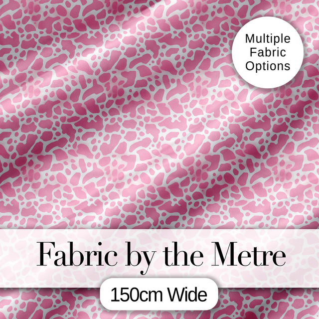 Pink Abstract Animal Print Seamless Pattern Soft Organic Shape Design Digital Print Fabric by the Metre UK Sewing Quilting Textile