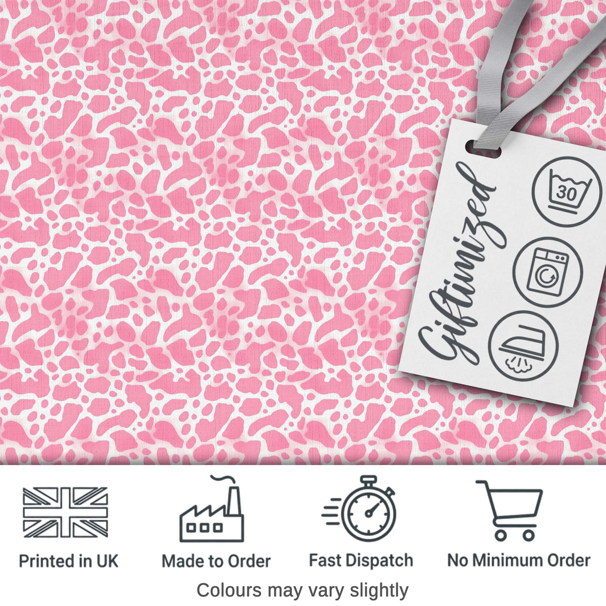 Pink Abstract Animal Print Seamless Pattern Soft Organic Shape Design Digital Print Fabric by the Metre UK Sewing Quilting Textile
