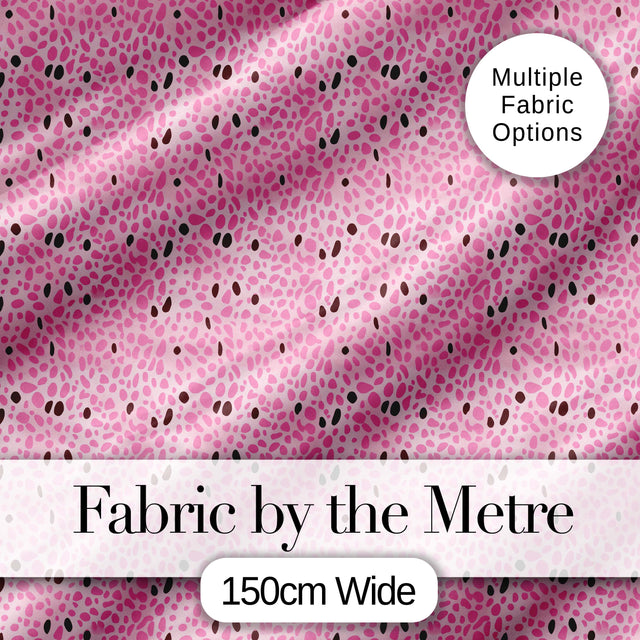 Pink Sprinkle Dot Seamless Pattern Minimal Confetti Style Design Digital Print Fabric by the Metre UK Sewing Quilting Textile