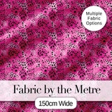 Bright Pink Leopard Spot Seamless Pattern Bold Animal Print Design Digital Print Fabric by the Metre UK Sewing Quilting Textile