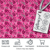 Bright Pink Leopard Spot Seamless Pattern Bold Animal Print Design Digital Print Fabric by the Metre UK Sewing Quilting Textile