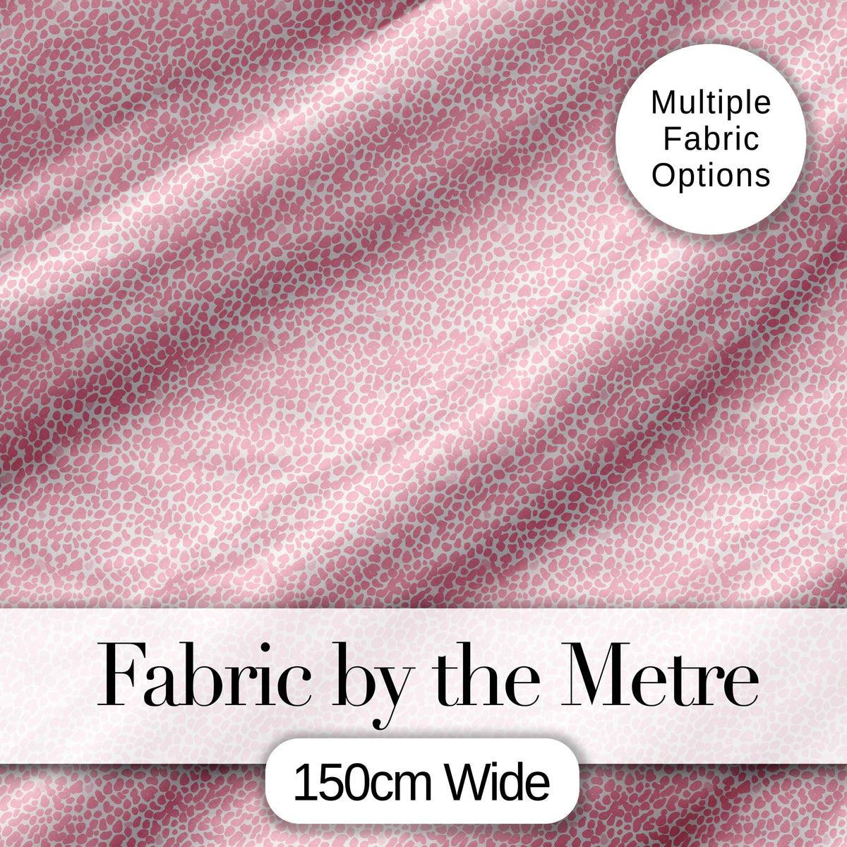 Pastel Pink Watercolour Animal Print Soft Blended Seamless Pattern Digital Print Fabric by the Metre UK Sewing Quilting Textile