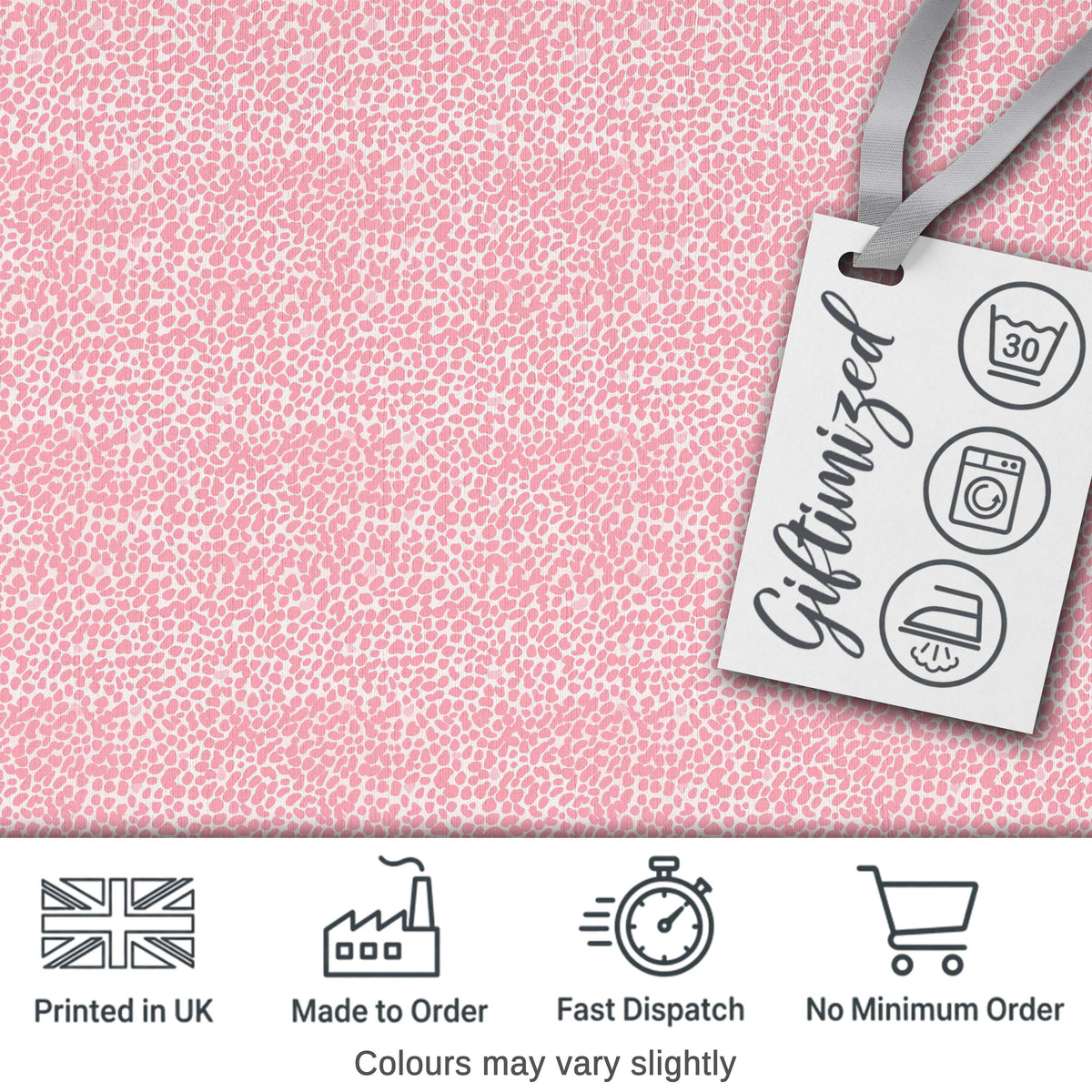 Pastel Pink Watercolour Animal Print Soft Blended Seamless Pattern Digital Print Fabric by the Metre UK Sewing Quilting Textile