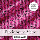 Vibrant Pink and Black Leopard Spot Abstract Seamless Pattern Digital Print Fabric by the Metre UK Sewing Quilting Textile