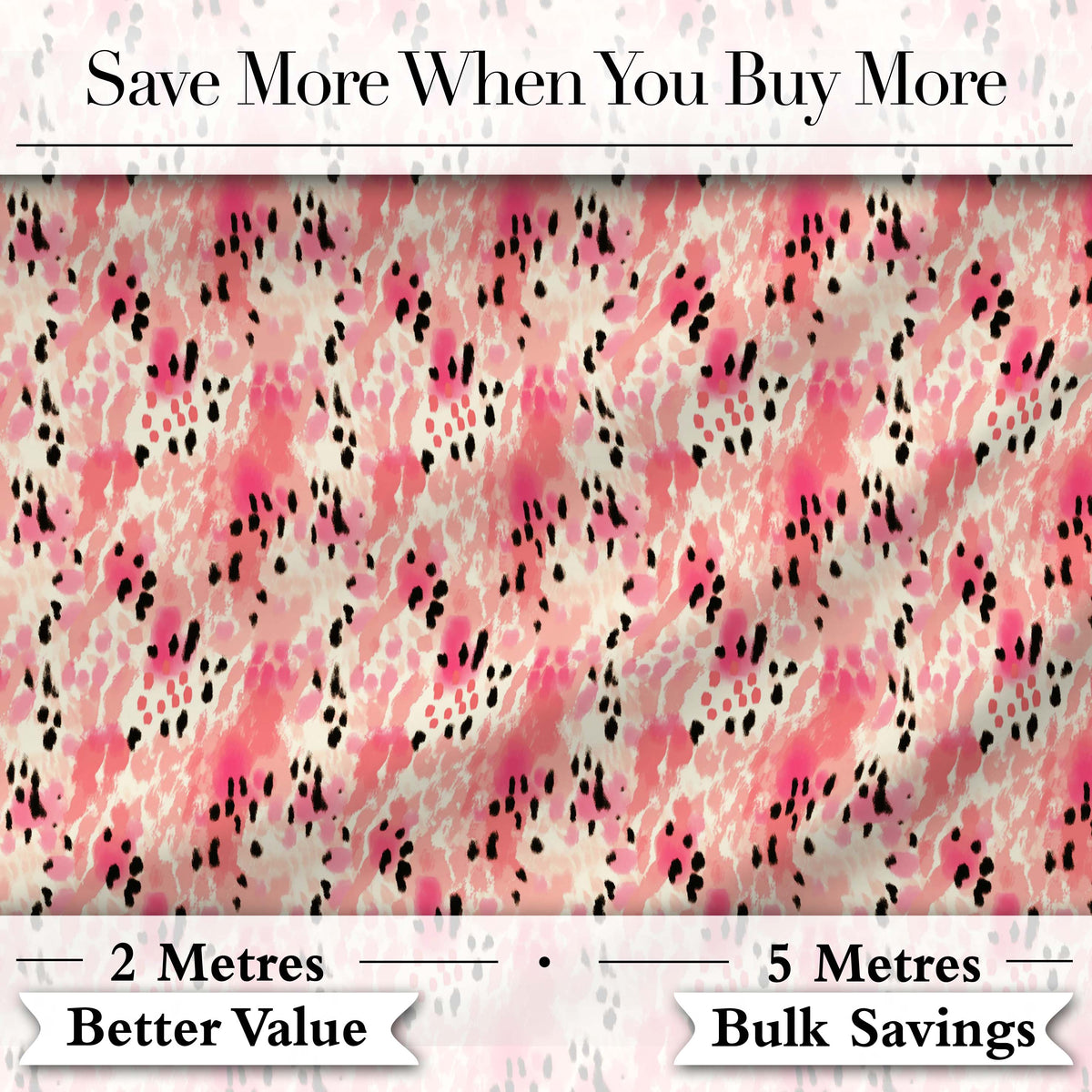 Pink Coral Watercolour Animal Texture Organic Seamless Pattern Digital Print Fabric by the Metre UK Sewing Quilting Textile