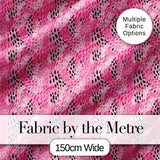Bold Pink and Black Abstract Animal Print Seamless Pattern Digital Print Fabric by the Metre UK Sewing Quilting Textile