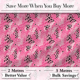 Bold Pink and Black Abstract Animal Print Seamless Pattern Digital Print Fabric by the Metre UK Sewing Quilting Textile