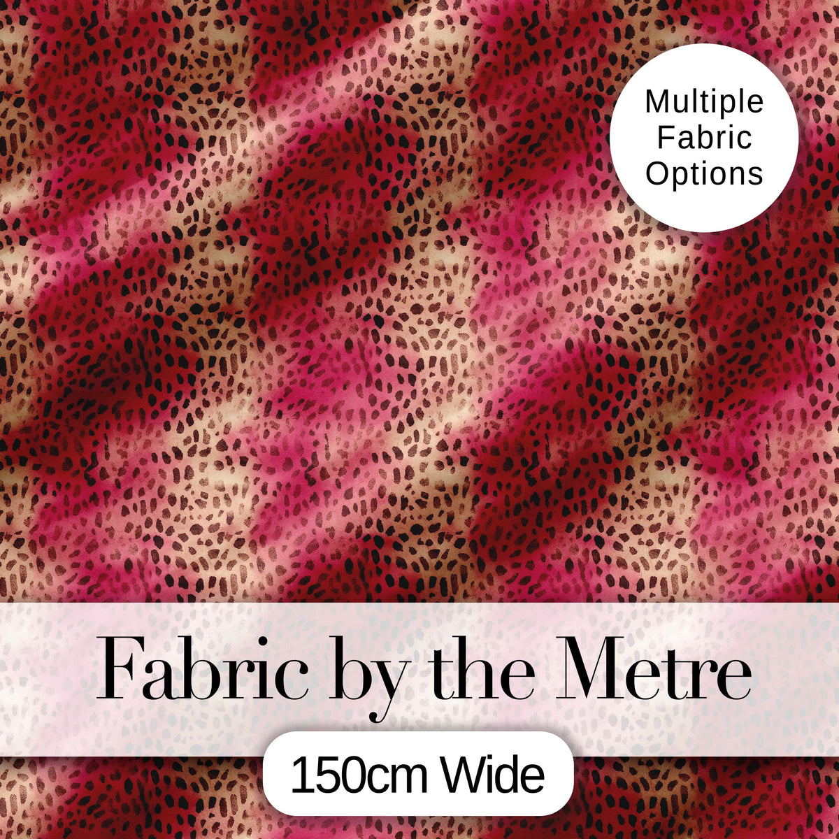 Bold Pink Black Speckled Abstract Animal Texture Seamless Pattern Digital Print Fabric by the Metre UK Sewing Quilting Textile