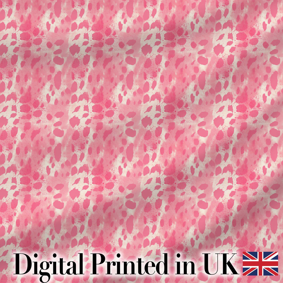 Soft Pink Watercolour Blotch Abstract Organic Seamless Pattern Digital Print Fabric by the Metre UK Sewing Quilting Textile