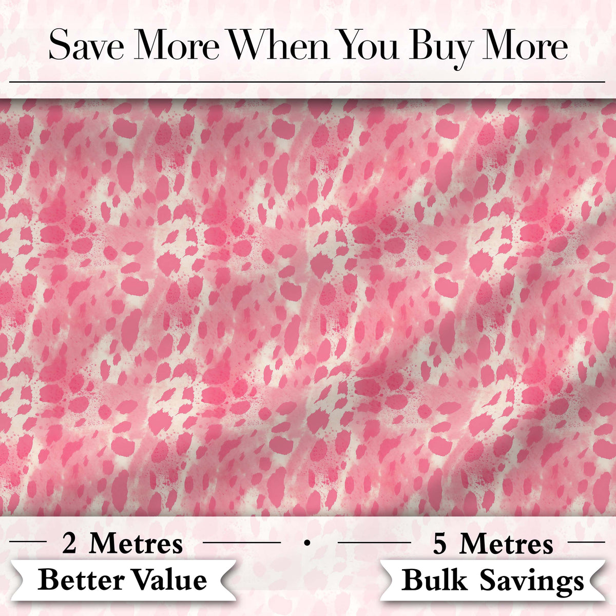 Soft Pink Watercolour Blotch Abstract Organic Seamless Pattern Digital Print Fabric by the Metre UK Sewing Quilting Textile