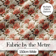 Vintage Cream Poinsettia Floral Botanical Christmas Seamless Pattern Digital Print Fabric by the Metre UK Sewing Quilting Textile