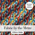 Abstract Graffiti Brush Stroke Seamless Pattern Bold Urban Artistic Design Digital Print Fabric by the Metre UK Sewing Quilting Textile