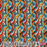 Abstract Graffiti Brush Stroke Seamless Pattern Bold Urban Artistic Design Digital Print Fabric by the Metre UK Sewing Quilting Textile