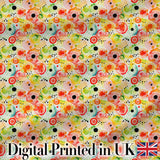 Watercolor Floral Dot Pattern Soft Pastel Abstract Circles Seamless Design Digital Print Fabric by the Metre UK Sewing Quilting Textile