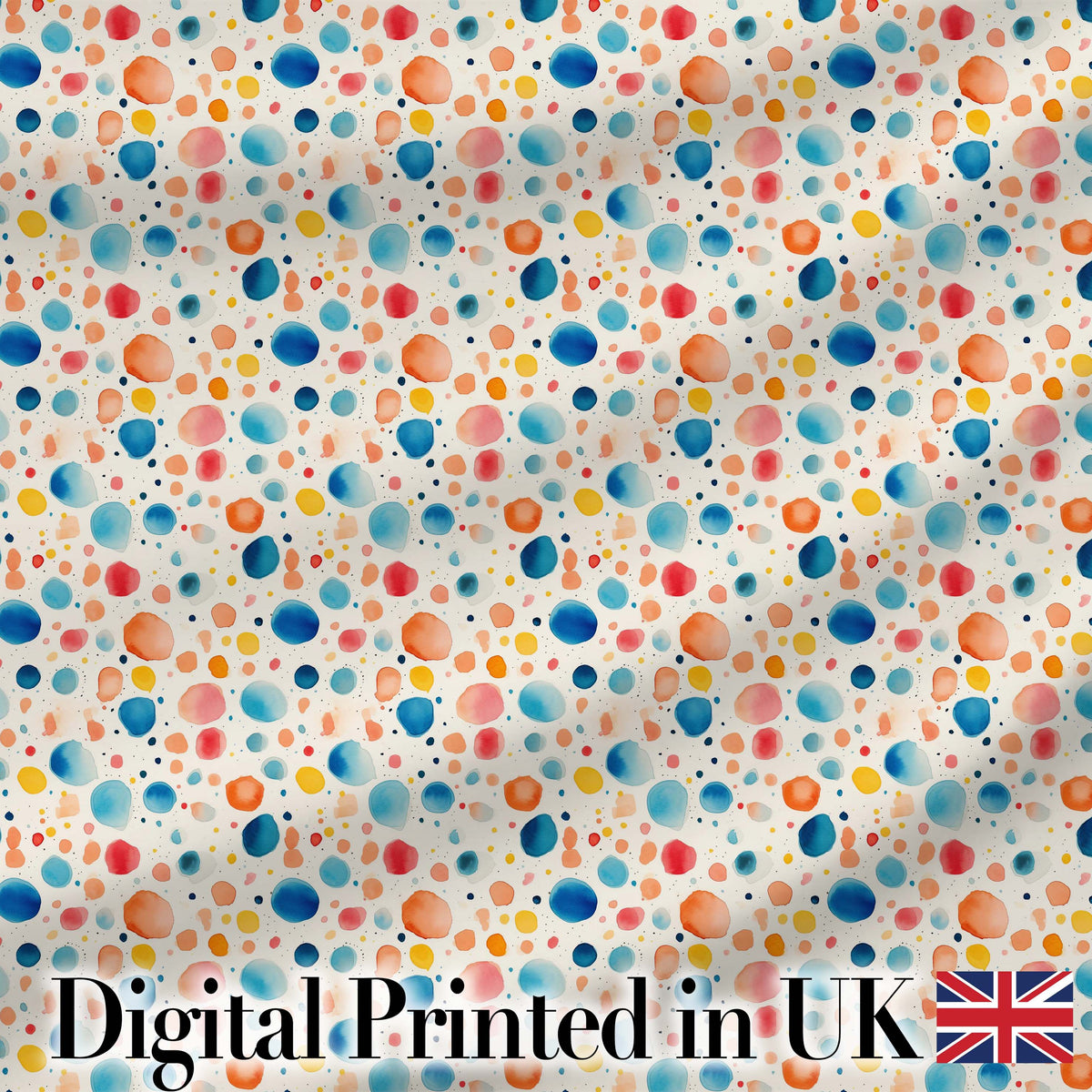 Watercolor Polka Dot Pattern Soft Pastel Abstract Spots Seamless Design Digital Print Fabric by the Metre UK Sewing Quilting Textile