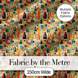 Abstract Geometric Mid Century Pattern  Shapes Seamless Modern Design Digital Print Fabric by the Metre UK Sewing Quilting Textile