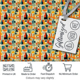 Abstract Geometric Mid Century Pattern  Shapes Seamless Modern Design Digital Print Fabric by the Metre UK Sewing Quilting Textile