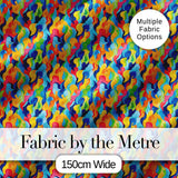 Colorful Abstract Fluid Paint Pattern Bright Artistic Seamless Design Digital Print Fabric by the Metre UK Sewing Quilting Textile