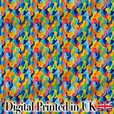 Colorful Abstract Fluid Paint Pattern Bright Artistic Seamless Design Digital Print Fabric by the Metre UK Sewing Quilting Textile